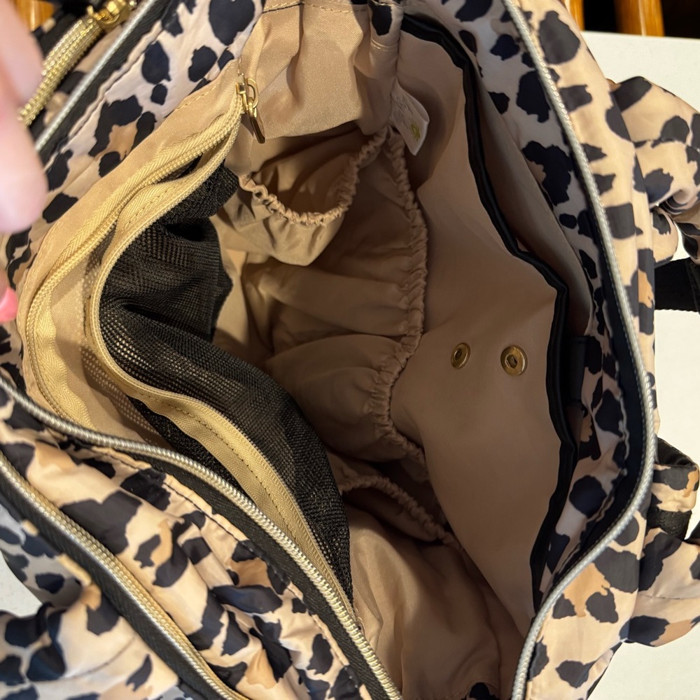 Itzy Ritzy Black and Tan Leopard Backpack - Picture 2 of 2